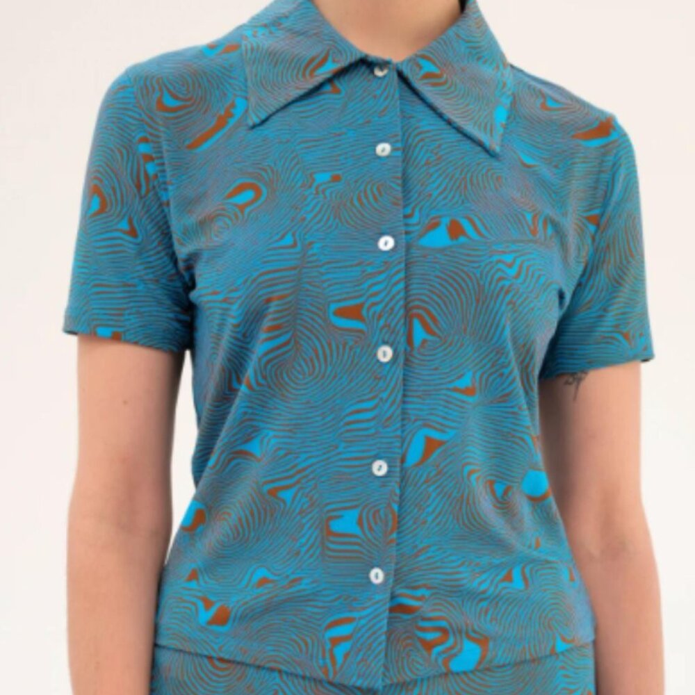 Paloma Wool Regina Top Mosaic Blue size S